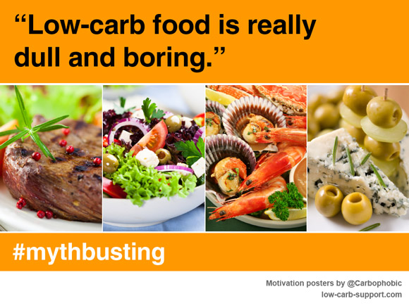 Low carb food is really dull and boring - mythbusting