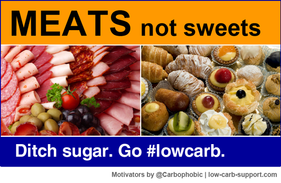 Eat meats not sweets!