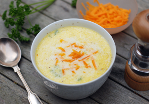Cauliflower soup with cheddar