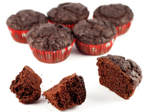 Low-carb gluten-free sugar-free choc muffins
