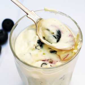 Blueberry vanilla mousse