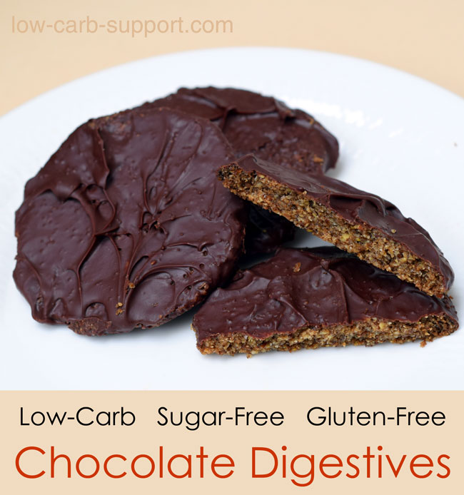 Low-carb chocolate digestives