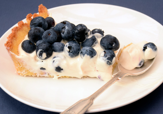 Low Carb Blueberry Tart - 5g net carbs per slice