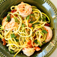 Low-Carb Zucchini Recipe - Bacon and Shrimp Zucchini Noodles